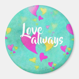 Schattige hartpatroon liefde altijd Valentijn Magneet