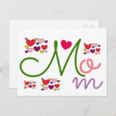 Schattige hartslag briefkaart (Voorkant / Achterkant)