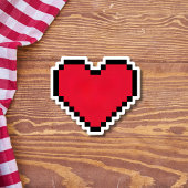 Schattige hartvormig met pixels sticker
