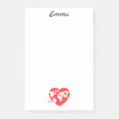 Schattige hartvormige Globe & vliegtuig, Aangepast Post-it® Notes (Voorkant)