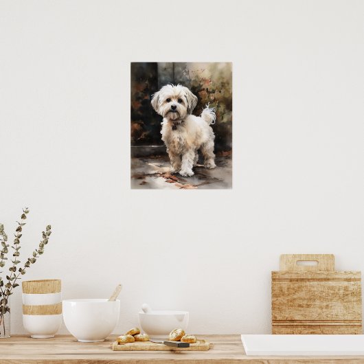 Schattige Havanese Dog Art Print Poster (Keuken)