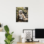 Schattige Havanese Dog Art Print Poster (Thuiskantoor)