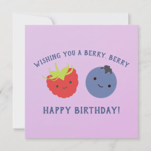 Schattige Have a Berry Happy Birthday Kawaii Berri Kaart