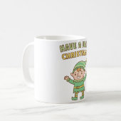 Schattige Have a Jolly Christmas Elf Doodle Koffiemok (Voorkant links)