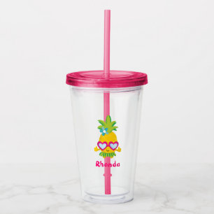 Schattige Hawaiiaans thema Acryl Drinkbeker