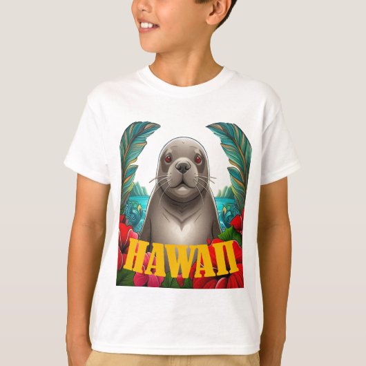 Schattige Hawaiiaanse monniksrob T-shirt (Voorkant)