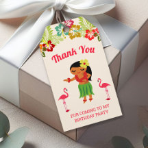 Schattige Hawaiian Hula Meisje Luau Verjaardagsfee