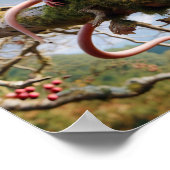 Schattige Hazel Dormouse in een bos Poster (Hoek)