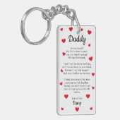 Schattige Heart Daddy wordt Bump Poëzie Sleutelhanger (Voorkant Links)