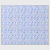 Schattige Hearts Blue Wrapping Paper Cadeaupapier (Vlak)