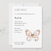 Schattige Hearts Butterfly Verjaardag Kaart (Voorkant)