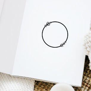 Schattige Hearts Circle Journal Rubberstempel