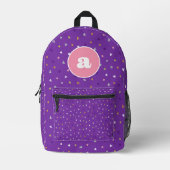 Schattige Hearts Girl Monogram Gepersonaliseerde S Bedrukte Rugzak (Voorkant)