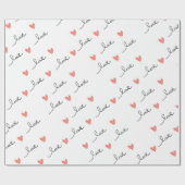 Schattige Hearts & Love Script Valentijnsdag Cadeaupapier (Vlak)