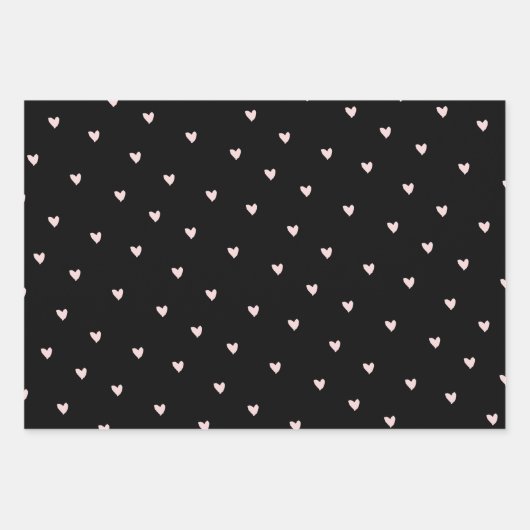 Schattige Hearts & Love Script Valentijnsdag Gold Inpakpapier Vel (Voorkant 3)