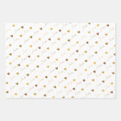 Schattige Hearts & Love Script Valentijnsdag Gold  Inpakpapier Vel (Voorkant 2)