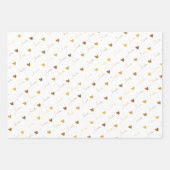Schattige Hearts & Love Script Valentijnsdag Gold Inpakpapier Vel (Voorkant 3)