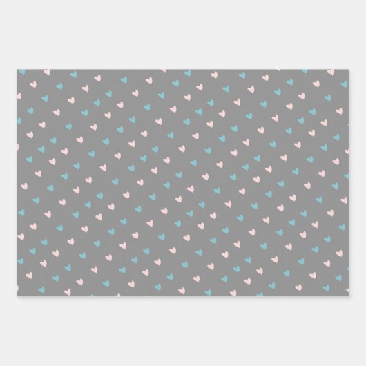 Schattige Hearts & Love Script Valentijnsdag Inpakpapier Vel (Voorkant 3)