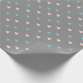 Schattige Hearts & Love Script Valentijnsdag Roze/ Cadeaupapier (Hoek)