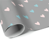 Schattige Hearts & Love Script Valentijnsdag Roze/ Cadeaupapier (Rol Hoek)