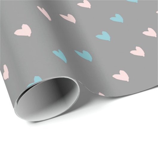 Schattige Hearts & Love Script Valentijnsdag Roze/ Cadeaupapier (Rol Hoek)