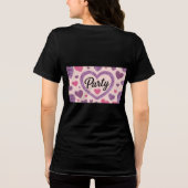 Schattige Hearts Party Zwart T-shirt (Achterkant)