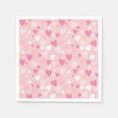 Schattige Hearts Pink Servet (Voorkant)