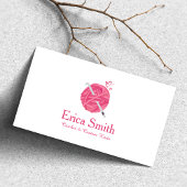 Schattige Hearts Roze Haakgaren Visitekaartje