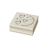 Schattige Hearts Stars Doodle Modern Custom Book Rubberstempel (Stempel)