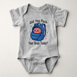 Schattige “Heb je vandaag je brein ingepakt?” Hers Romper