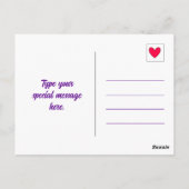 Schattige hebben een druif dag eten woordspeling H Briefkaart (Achterkant)