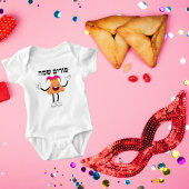 Schattige Hebreeuws Happy Purim Hamentaschen Romper