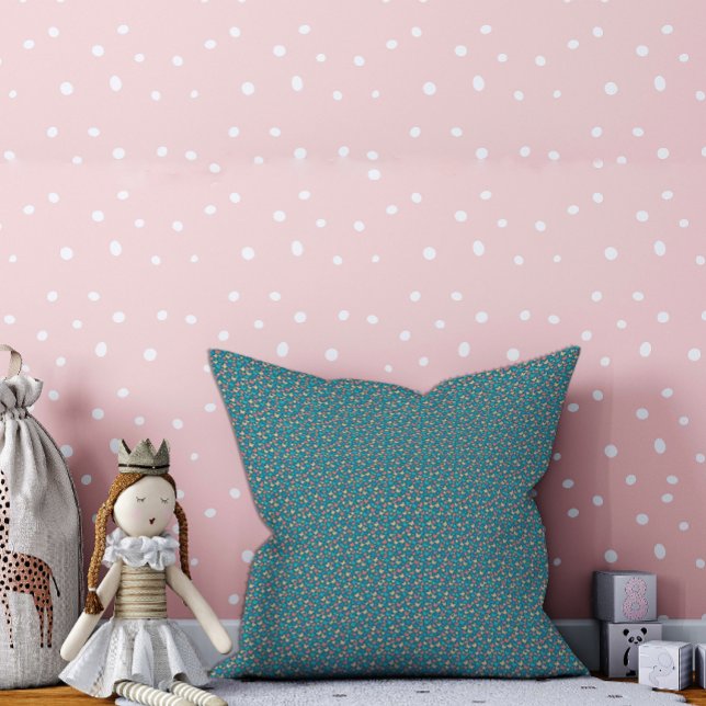 Schattige hedendaags Levendig vlinderpatroon blauw Kussen (Creator heeft geüpload)