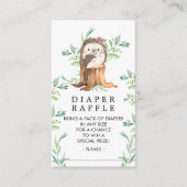 Schattige Hedgehog Baby shower Luier Raffle Ticket Informatiekaartje (Voorkant)