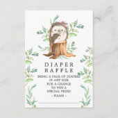 Schattige Hedgehog Baby shower Luier Raffle Ticket Informatiekaartje (Voorkant)