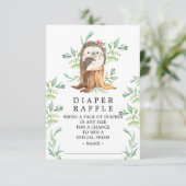 Schattige Hedgehog Baby shower Luier Raffle Ticket Informatiekaartje (Staand voorkant)
