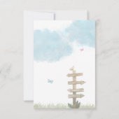 Schattige Hedgehog Bicycle Baby shower Bedankkaart (Achterkant)