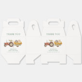 Schattige Hedgehog Boerderij Tractor Baby shower Bedankdoosjes (Ongevouwen)
