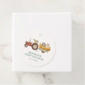 Schattige Hedgehog Boerderij Tractor Baby shower Bedankjes Labels (In situ)