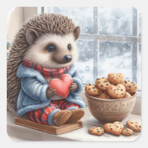 Schattige Hedgehog Cookies Snow Valentijn