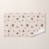 Schattige Hedgehog en Mushrooms Forest Pattern Bad Handdoek (Handdoek)