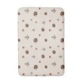 Schattige Hedgehog en Mushrooms Forest Pattern Badmat (Voorkant Verticaal)