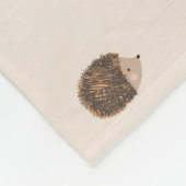 Schattige Hedgehog en Mushrooms Forest Pattern Fleece Deken (Hoek)