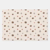 Schattige Hedgehog en Mushrooms Forest Pattern Inpakpapier Vel (Voorkant)