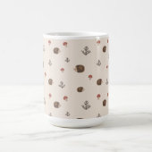 Schattige Hedgehog en Mushrooms Forest Pattern Koffiemok (Center)