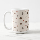 Schattige Hedgehog en Mushrooms Forest Pattern Koffiemok (Links)