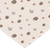 Schattige Hedgehog en Mushrooms Forest Pattern Korte Tafelloper (Hoek)