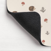 Schattige Hedgehog en Mushrooms Forest Pattern Muismat (Hoek)
