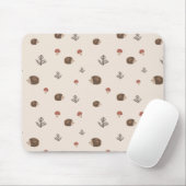 Schattige Hedgehog en Mushrooms Forest Pattern Muismat (Met muis)