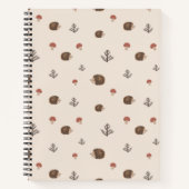 Schattige Hedgehog en Mushrooms Forest Pattern Notitieboek (Voorkant)